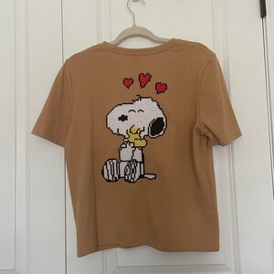 Zara Peanuts Snoopy Knit Top NWOT